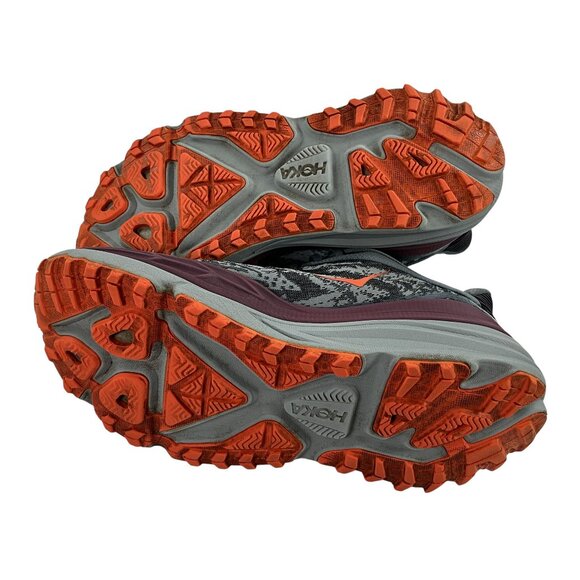 Hoka One One Stinson 7 Trail Running Shoes Mens Size 10 D Castlerock Cabernet - Picture 7 of 10